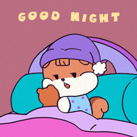 Tired Good Night GIF by Muffin & Nuts