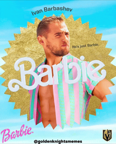 Vegas Golden Knights Barbie GIF
