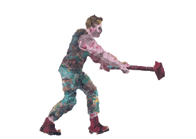 Construction Worker Sticker by Kaybid