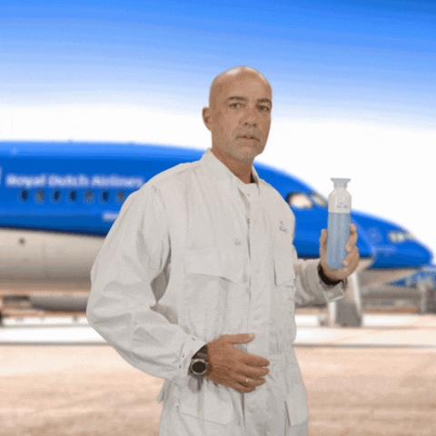 Water Bottle Travel GIF by KLM