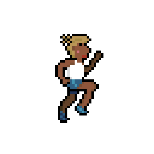 Pixel Running Sticker