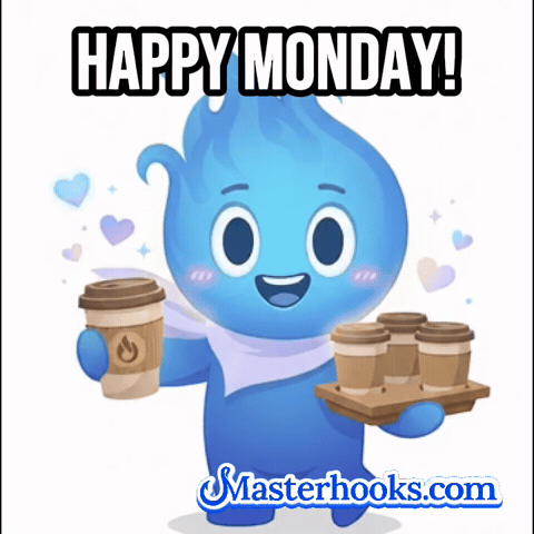 Good Morning Happy Monday GIF by Masterhooks