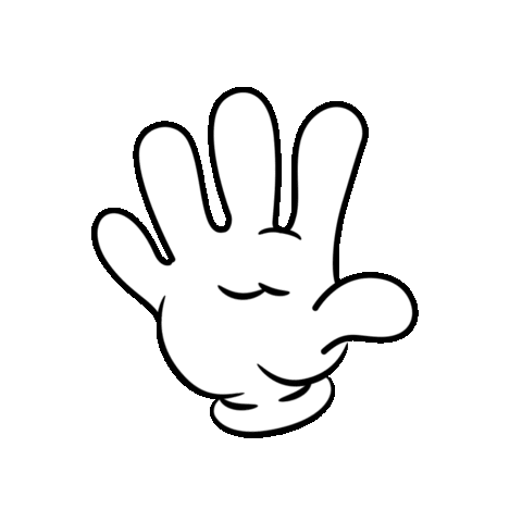 Cartoon Hand Sticker by Commercial At Design