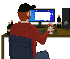 Home Office Wine Sticker by WortLautRuhr