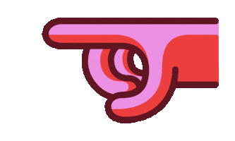 Hand Pointing Sticker