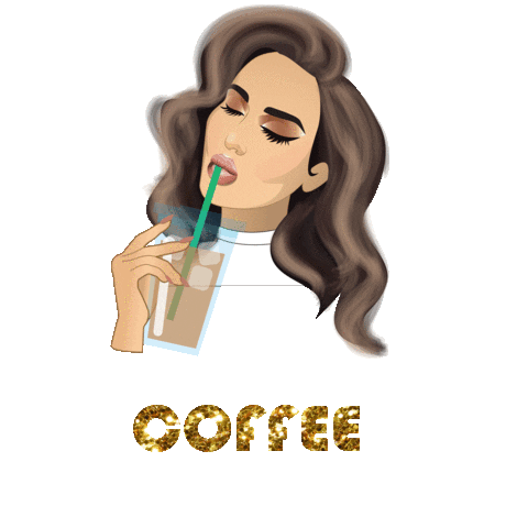 Coffee Sticker by Huda Boss