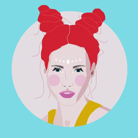 red hair art GIF by Kim Campbell
