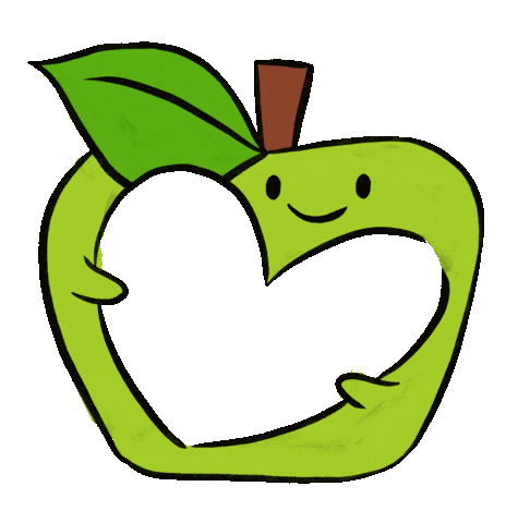 Green Apple Love Sticker by Lauren