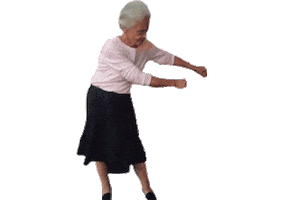 Oma Dancing Sticker by Rollende Keukens