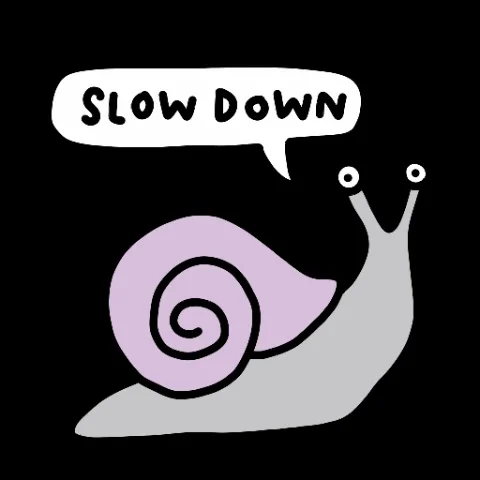 Slow Down Snail GIF by Veronica Dearly