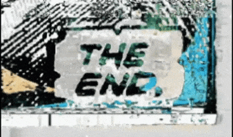 michaelpaulukonis the end close up glitchaesthetic vintage comics GIF