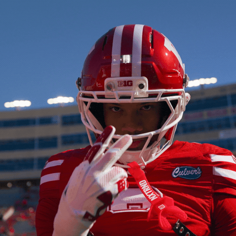 Im Watching You College Football GIF by Wisconsin Badgers