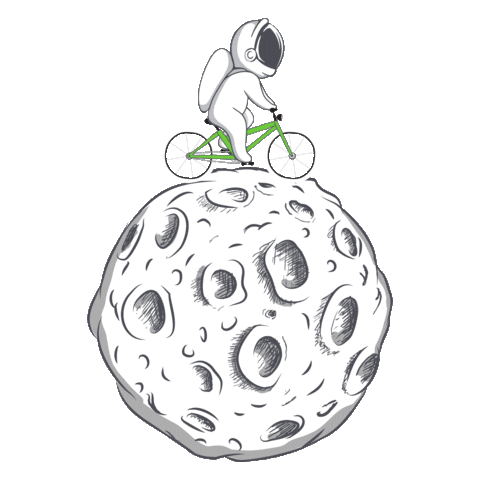 Moon Bike Sticker by Vumms