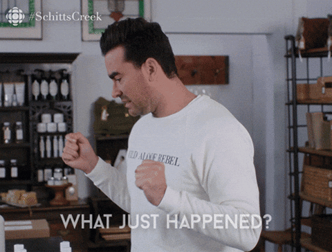 Schitts Creek Wtf GIF by CBC - Find & Share on GIPHY