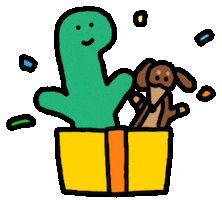 Party Dog Sticker by Joguman Studio