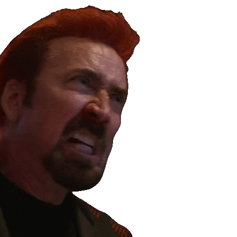 Angry Nicolas Cage Sticker by DCM