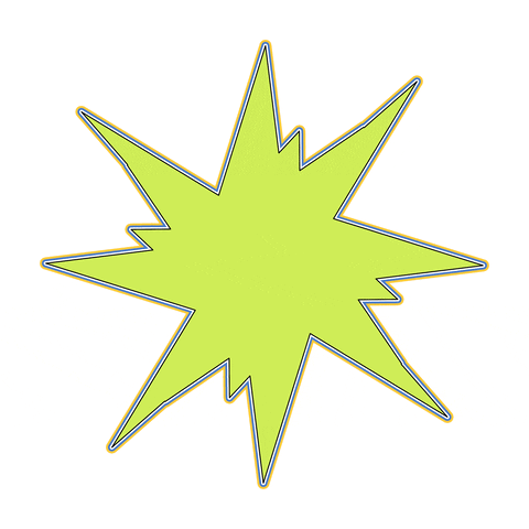 onedowndog pink blue green star GIF