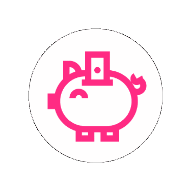 Piggybank Sticker by Nordnet
