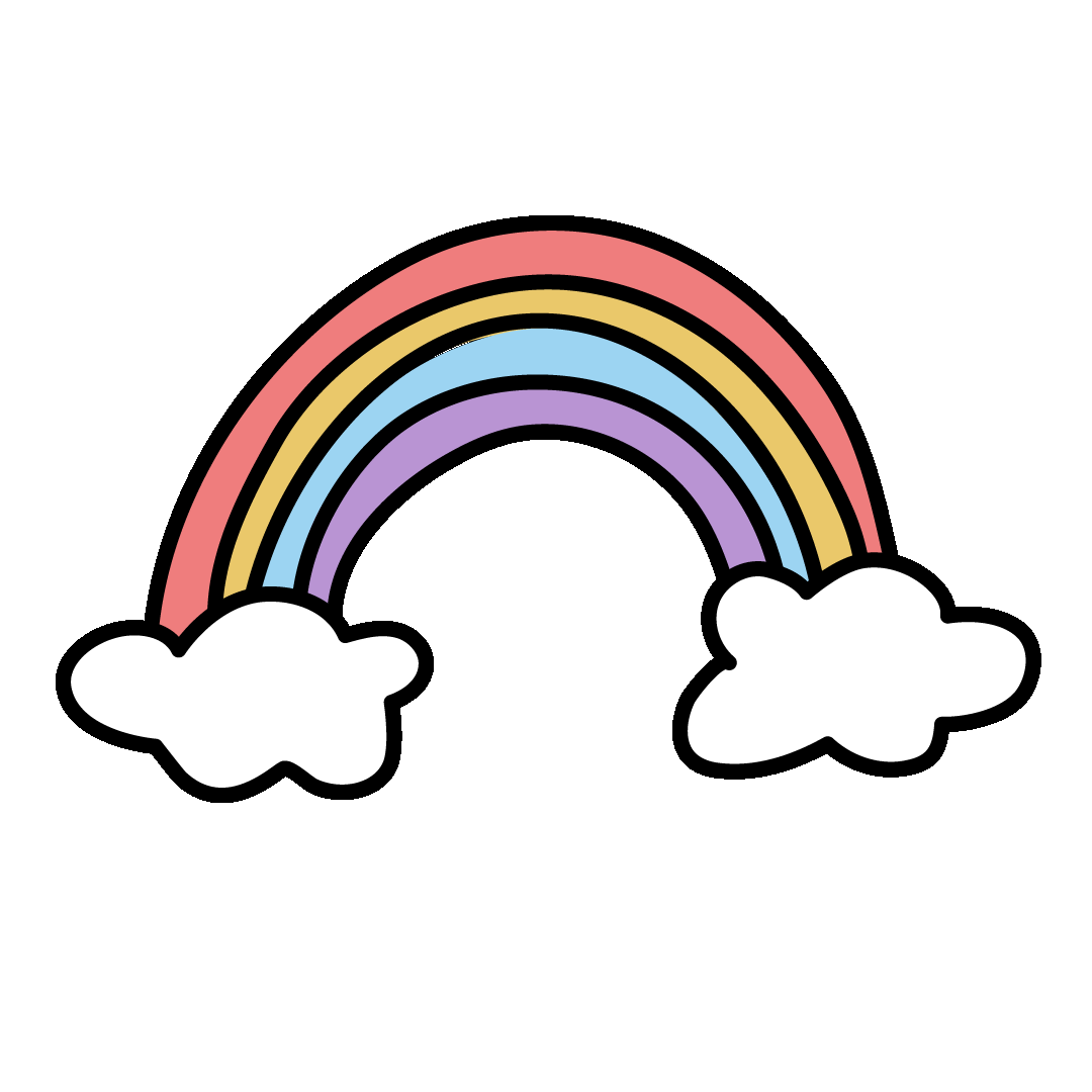 Smiley Face Rainbow Sticker by shopwithbasic