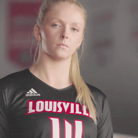 Volleyball Ball Toss GIF by Louisville Cardinals