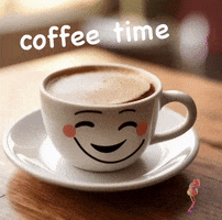 Coffee Time Smile GIF by Cartoon.City