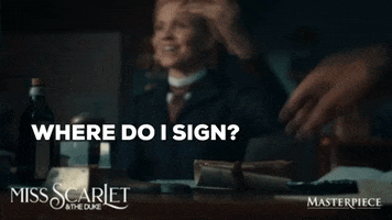 Sign Count Me In GIF by MASTERPIECE | PBS