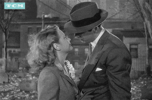 black and white kiss GIF by Turner Classic Movies