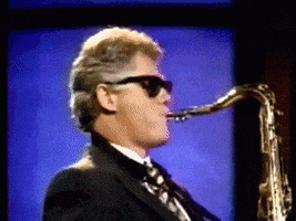 bill clinton saxophone GIF