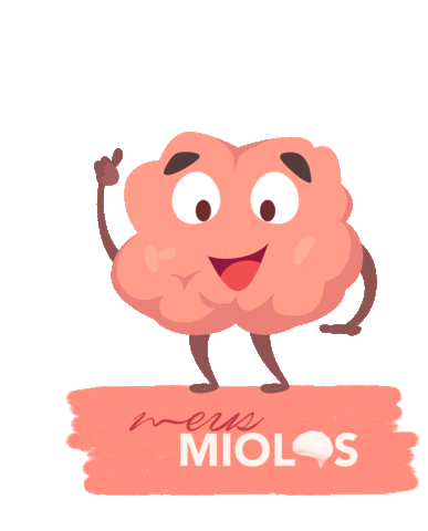 Feliz Brain Sticker by Meus Miolos