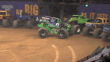 driving grave digger GIF by Monster Jam