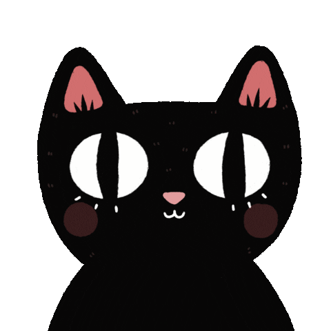 Looking Black Cat Sticker