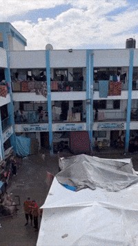 Damage Seen at UNRWA School After Reported Strike in Nuseirat
