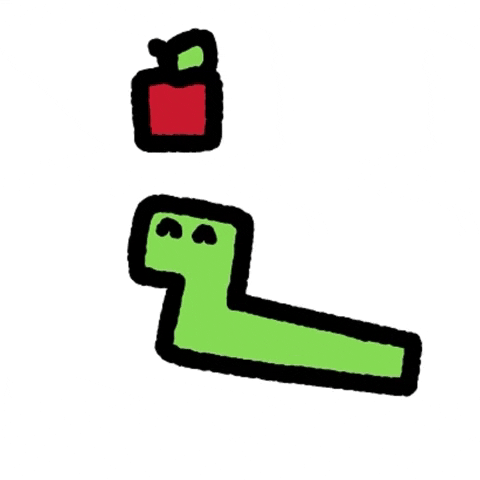 _nemomi_ happy apple snake dribble GIF