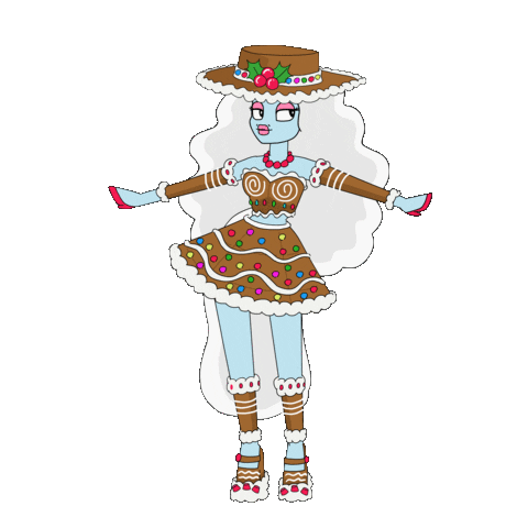 Gingerbread Hips Dont Lie Sticker by Glow The Unicorn