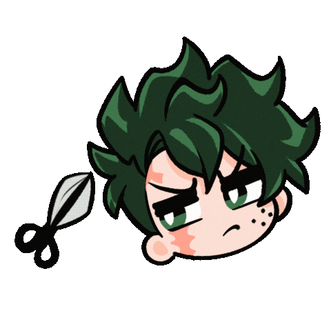 Haircut Izuku Midoriya Sticker