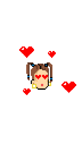 Pixel Love Sticker by Camille Doe