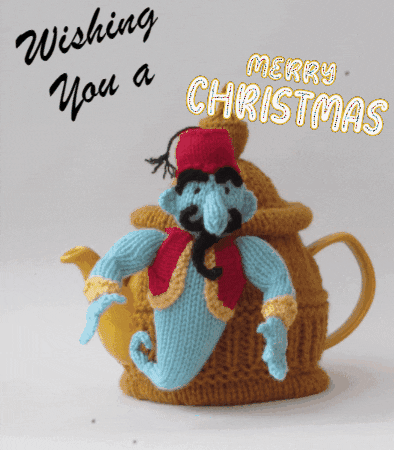 Merry Christmas Genie GIF by TeaCosyFolk