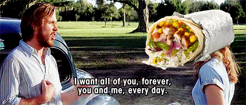  food memes ryan gosling hungry the notebook GIF