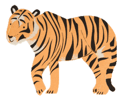Tiger Cute Animals Sticker by Meri Meri
