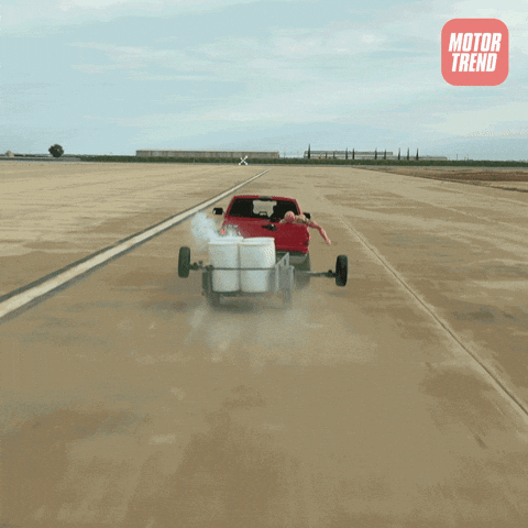 car fishtailing gif