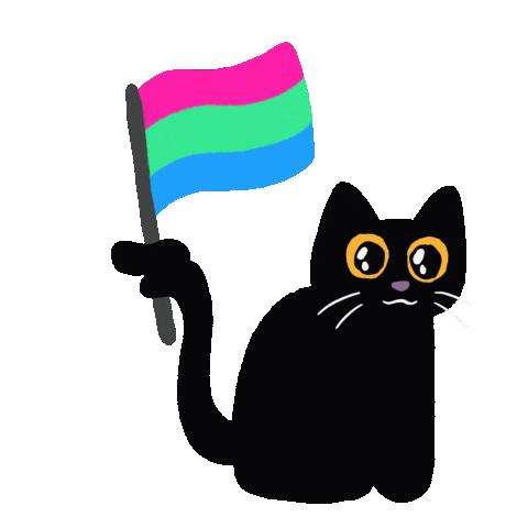 Happy Black Cat Sticker