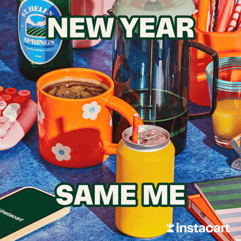 New Year Coffee GIF by Instacart