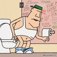 toilet paper animation GIF by Rough Sketchz