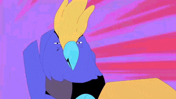 Bellolandia reaction party animation bird GIF