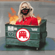 Marjorie Taylor Greene GOP dumpster fire motion meme