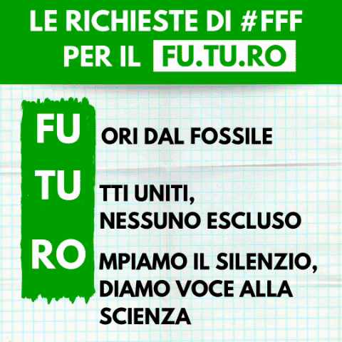 FridaysForFutureItalia futuro fridaysforfuture fridaysforfutureitalia fffuture GIF