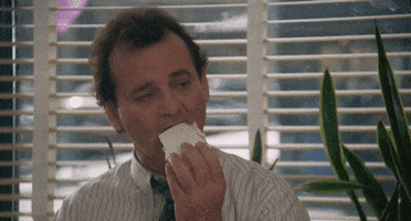 Bill Murray Eating GIF
