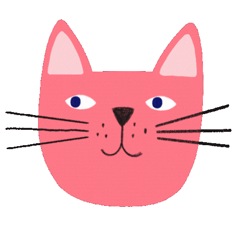 Cat Pink Sticker by daria solak