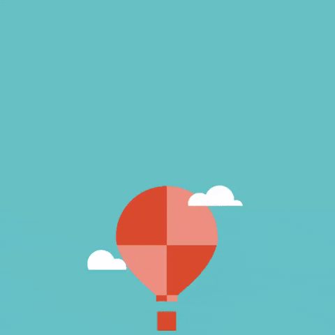 BeingPositioned travel fly adventure hot air balloon GIF