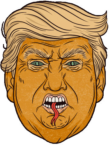 Donald Trump Illustration Sticker by Riza G